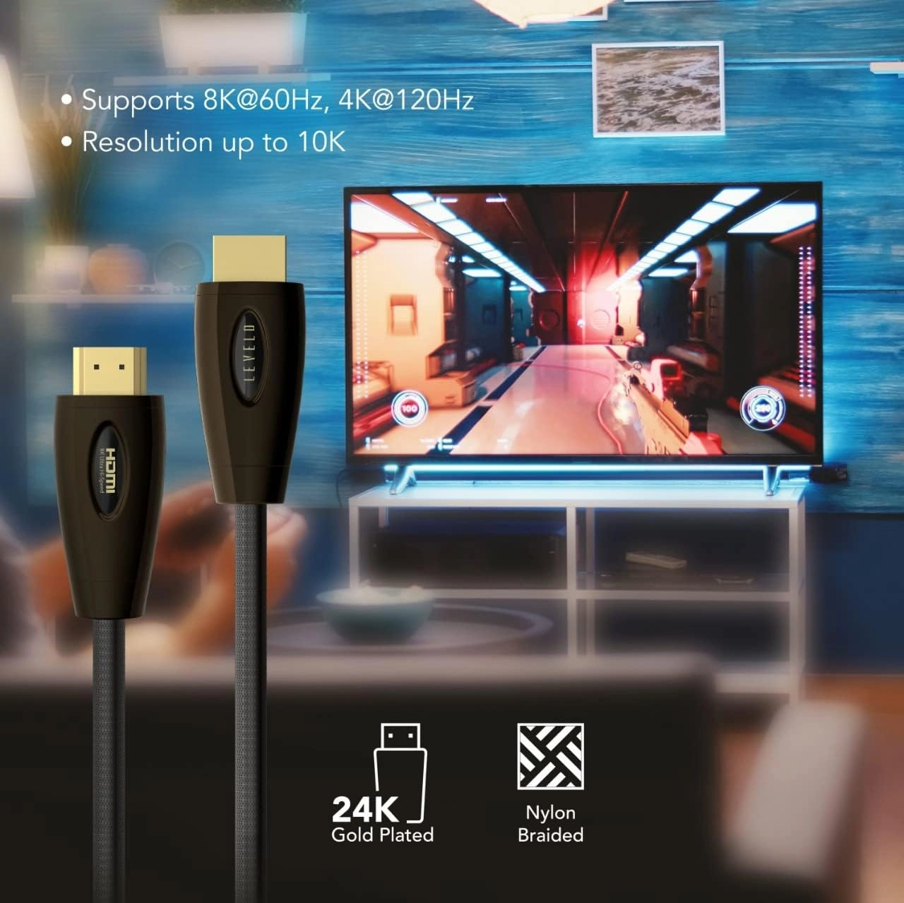 8K HDMI Cable - 2m with Ethernet