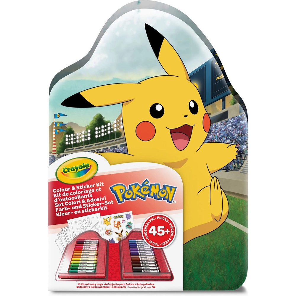 Crayola Coloring And Sticker Art Kit Pokemon - 26 mini markers