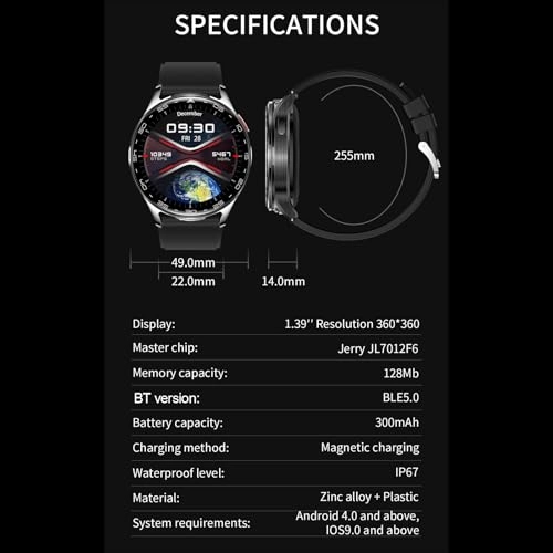 T97 - Smartwatch with Earbuds 1.39-inch IP67