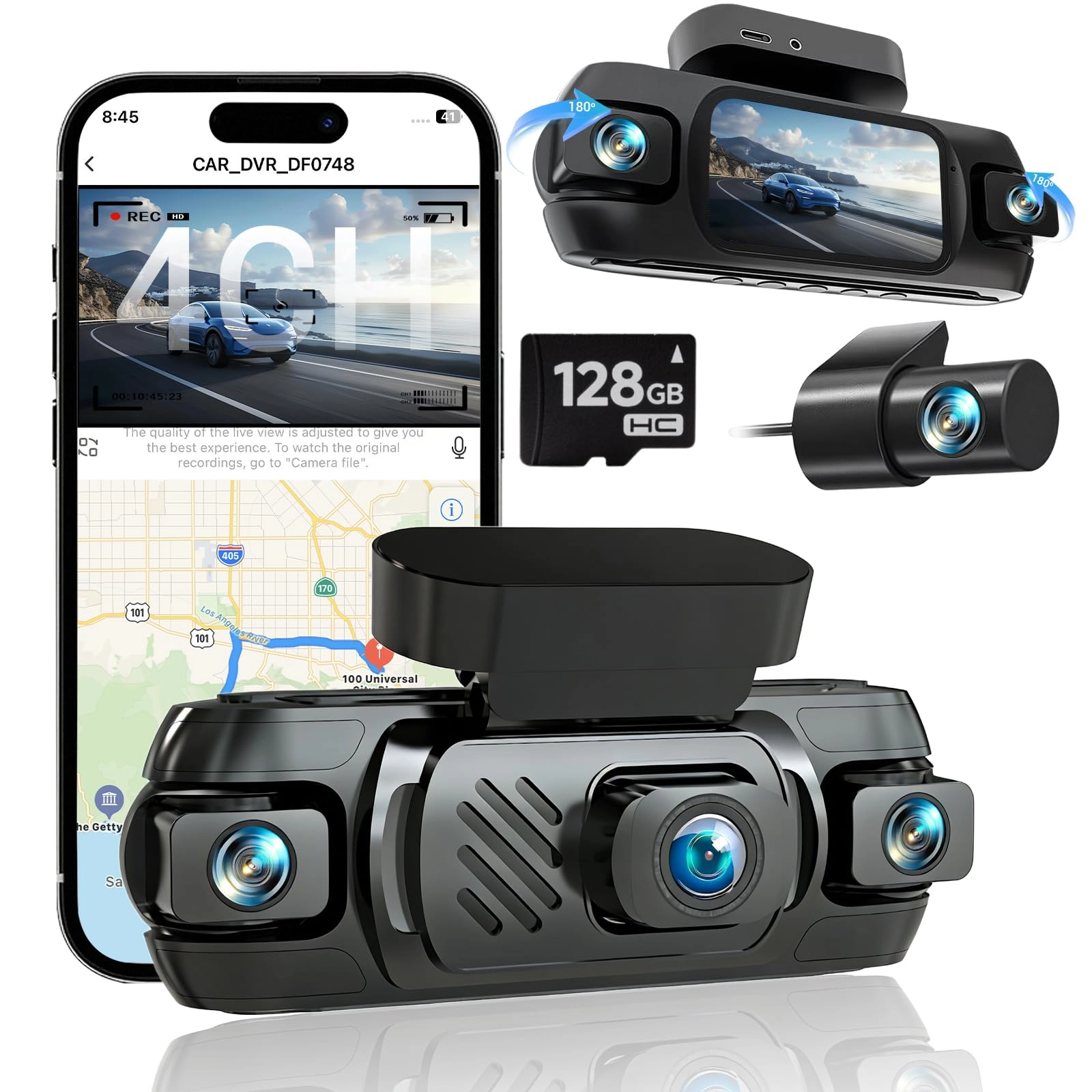 SpaceInside 4 Channel Dash Cam - 4K