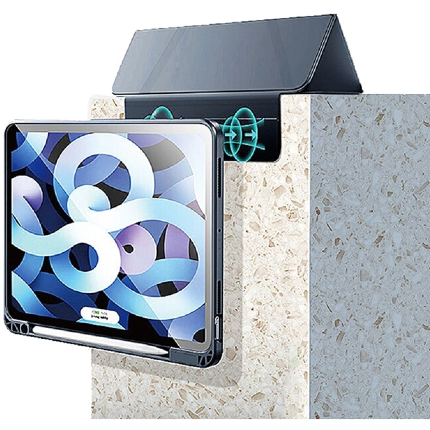 Tri-fold Folio Case with Pencil Holder for iPad Pro 12.9-inch