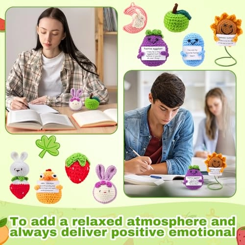 Emotional Crochet Dolls - 18 Pcs Multiple Colors Handmade