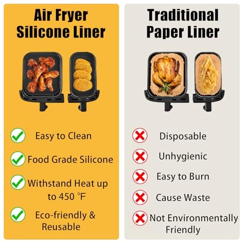 Dual Air Fryer Silicone Liners - Silicone Two piece(s)
