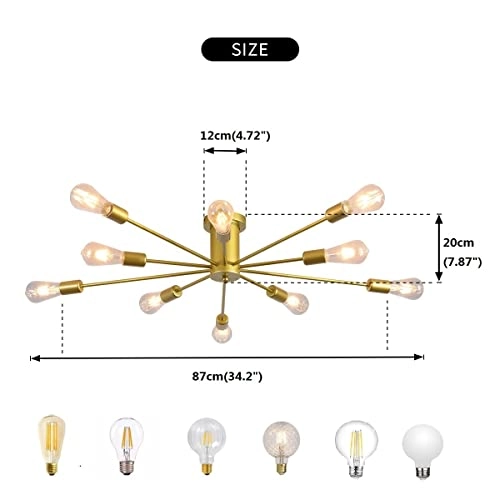 Sputnik Ceiling Chandelier - Dimmable