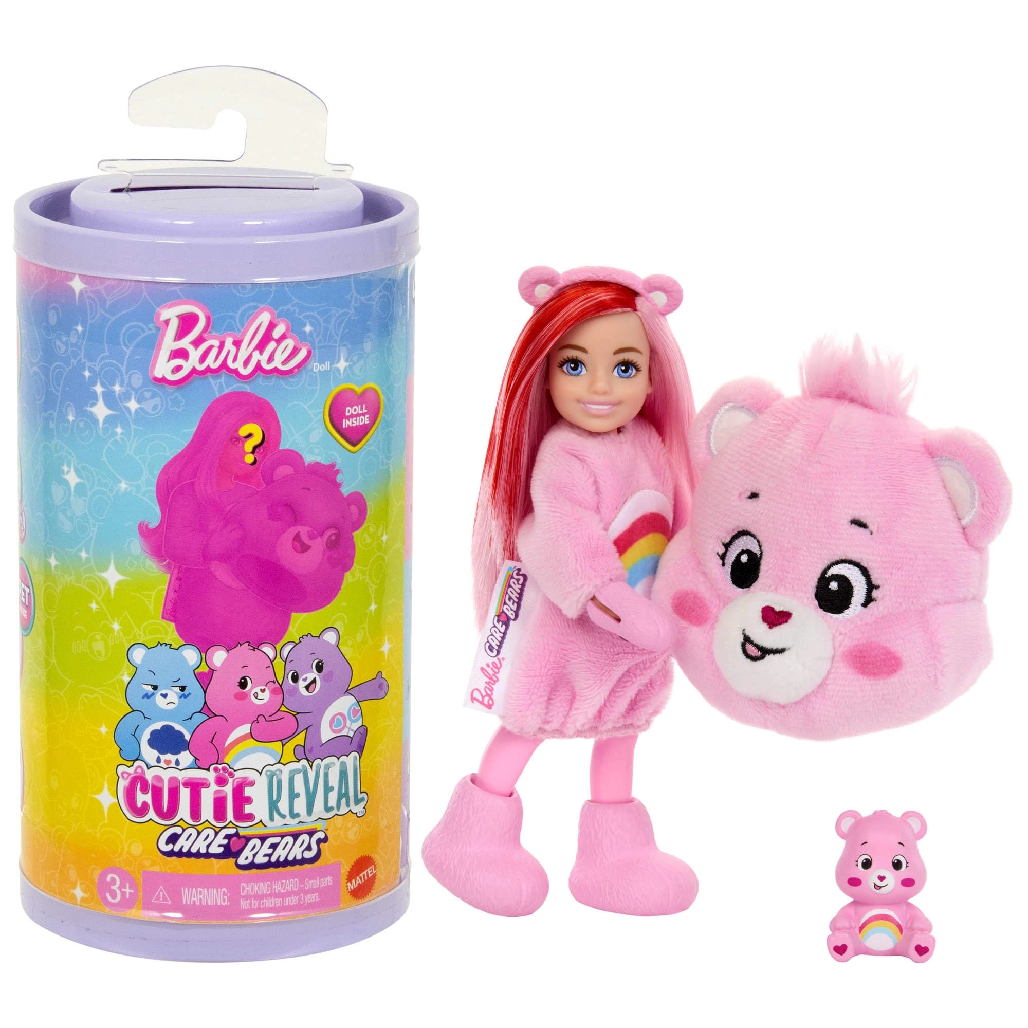 Mattel Chelsea Doll - Cutie Reveal Care Bears Plush Costume Ages 3+