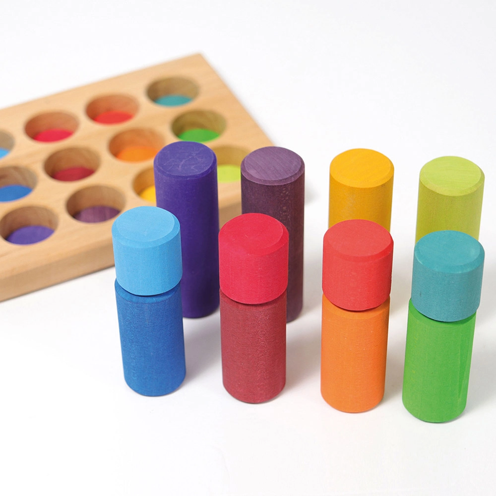 Stacking Rainbow Toy - Suitable for 3 years and above 12 pieces