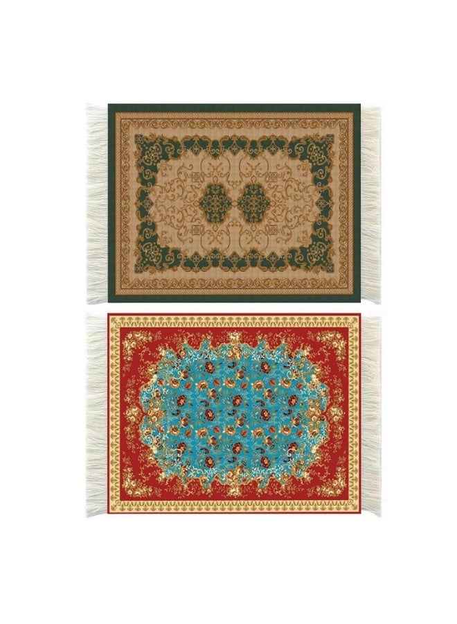 KOWVOWZ Persian Rug Style Microfiber Polyester Office Mouse Pad - 26x18 cm
