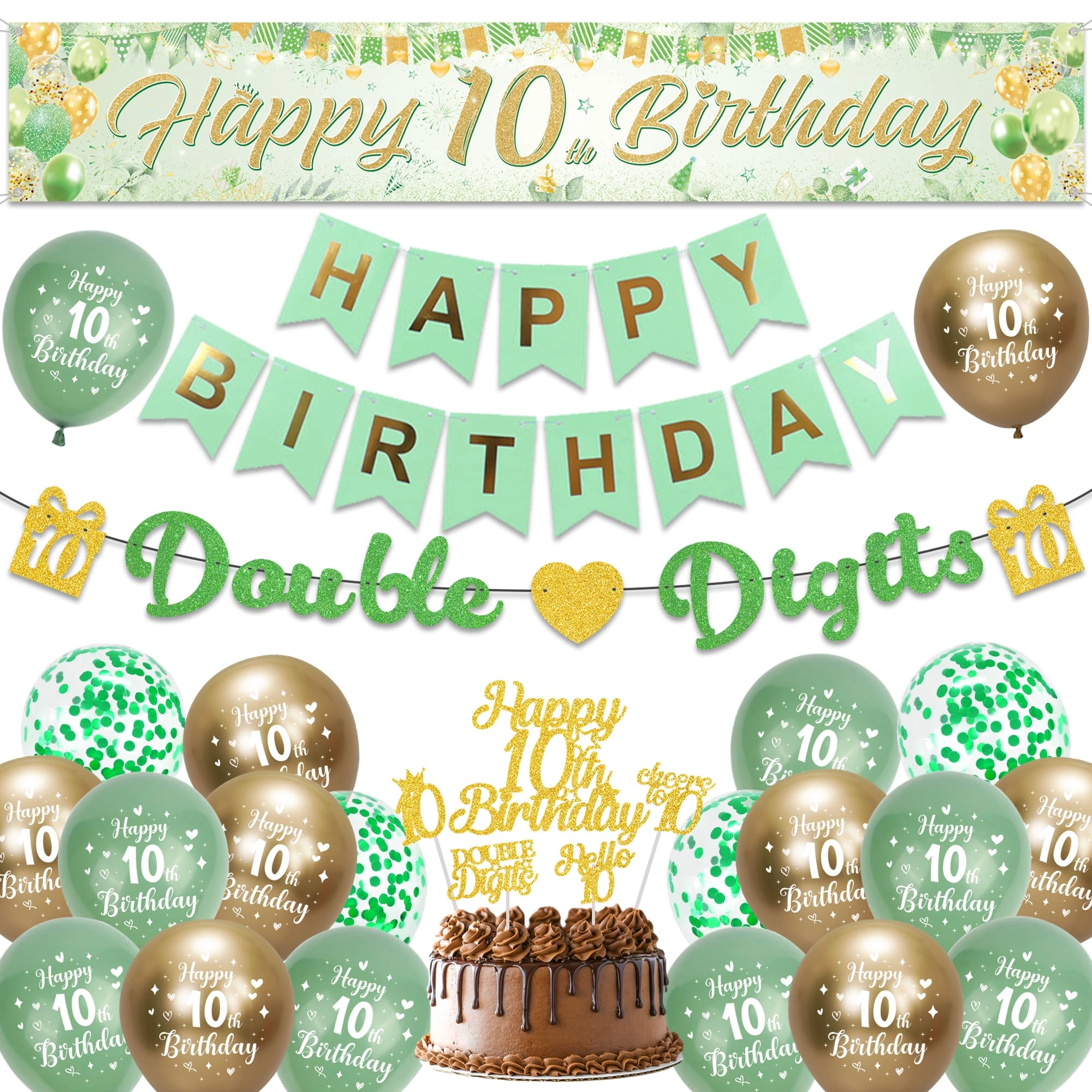 10th Birthday Decorations - 44.0 Count Birthday