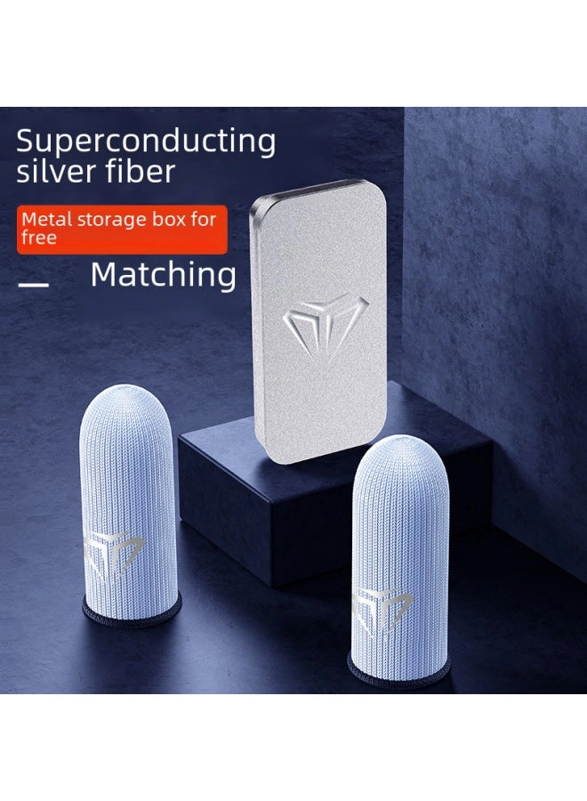 Game Finger Cover - Silver Ice Silk Breathable