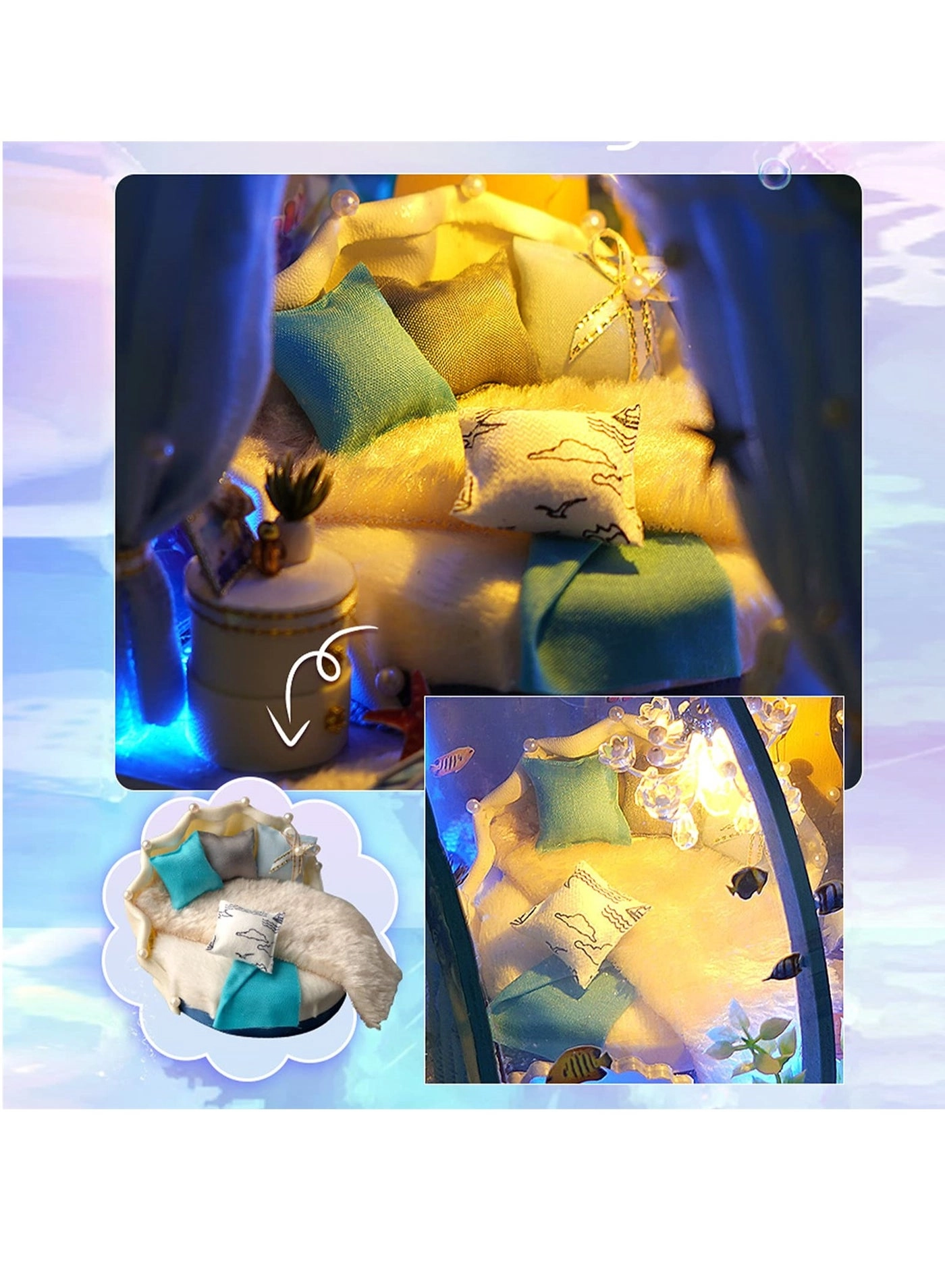 Miniature Dollhouse Kit - Mermaid Princess 1:24 Scale