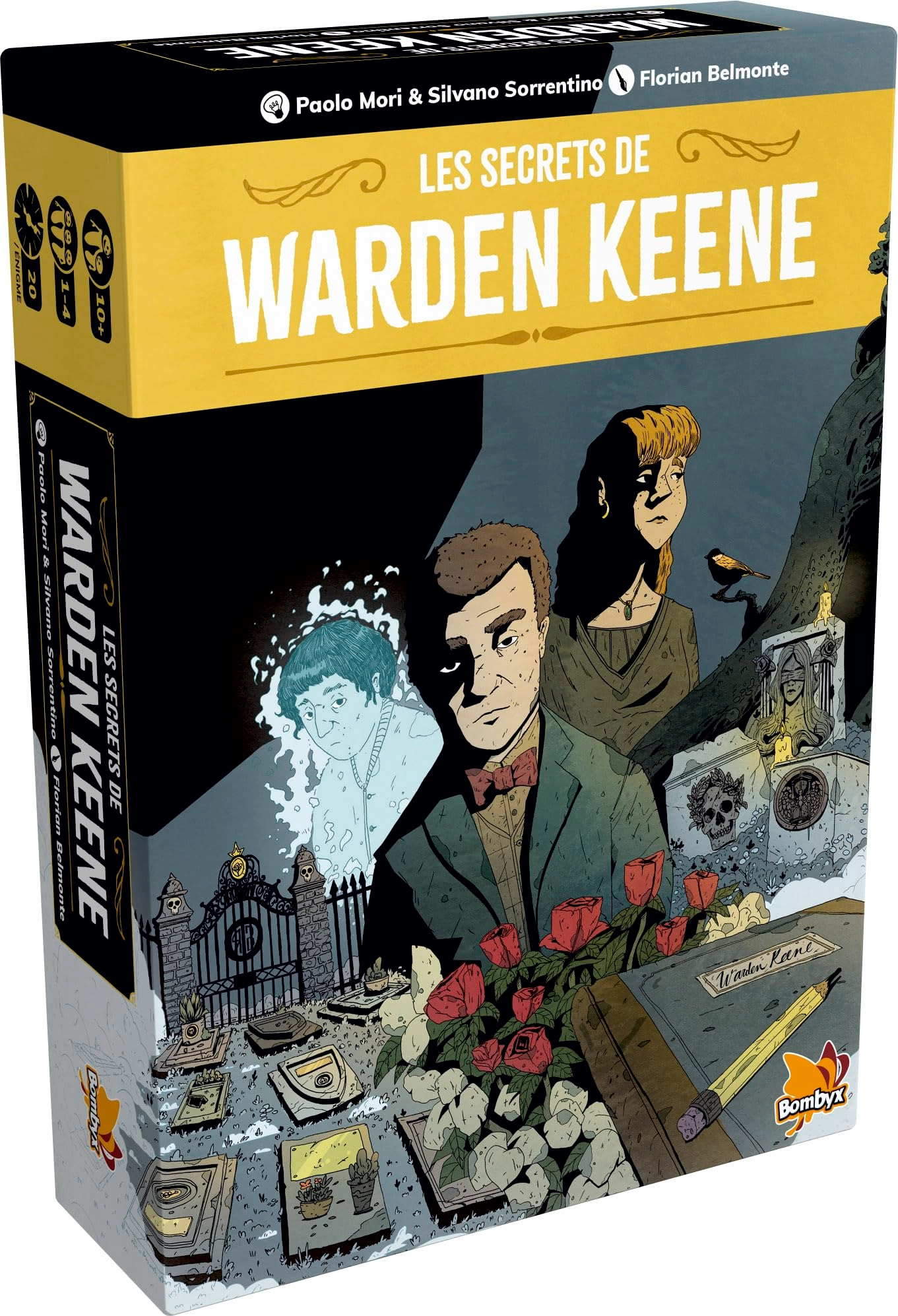 Asmodee Les Secrets de Warden Keene: Puzzles in a Graveyard - Cooperative Investigation Game (French)