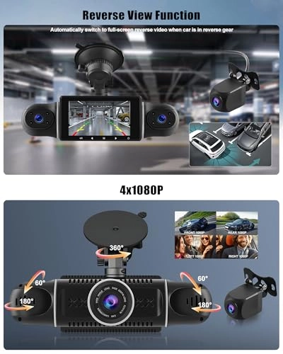 4-Channel Dash Cam - 1080P 30FPS