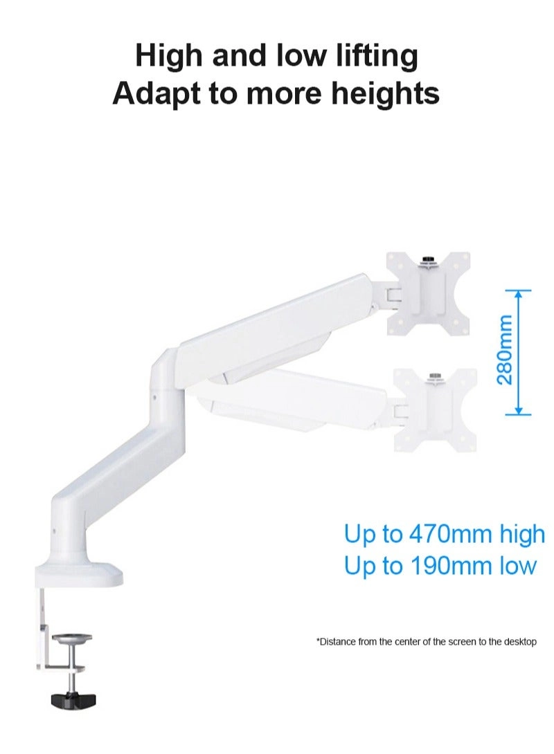 Full Motion Tilt Swivel Single Monitor Arm - 13-32 inch 100 x 100 or 75 x 75 mm