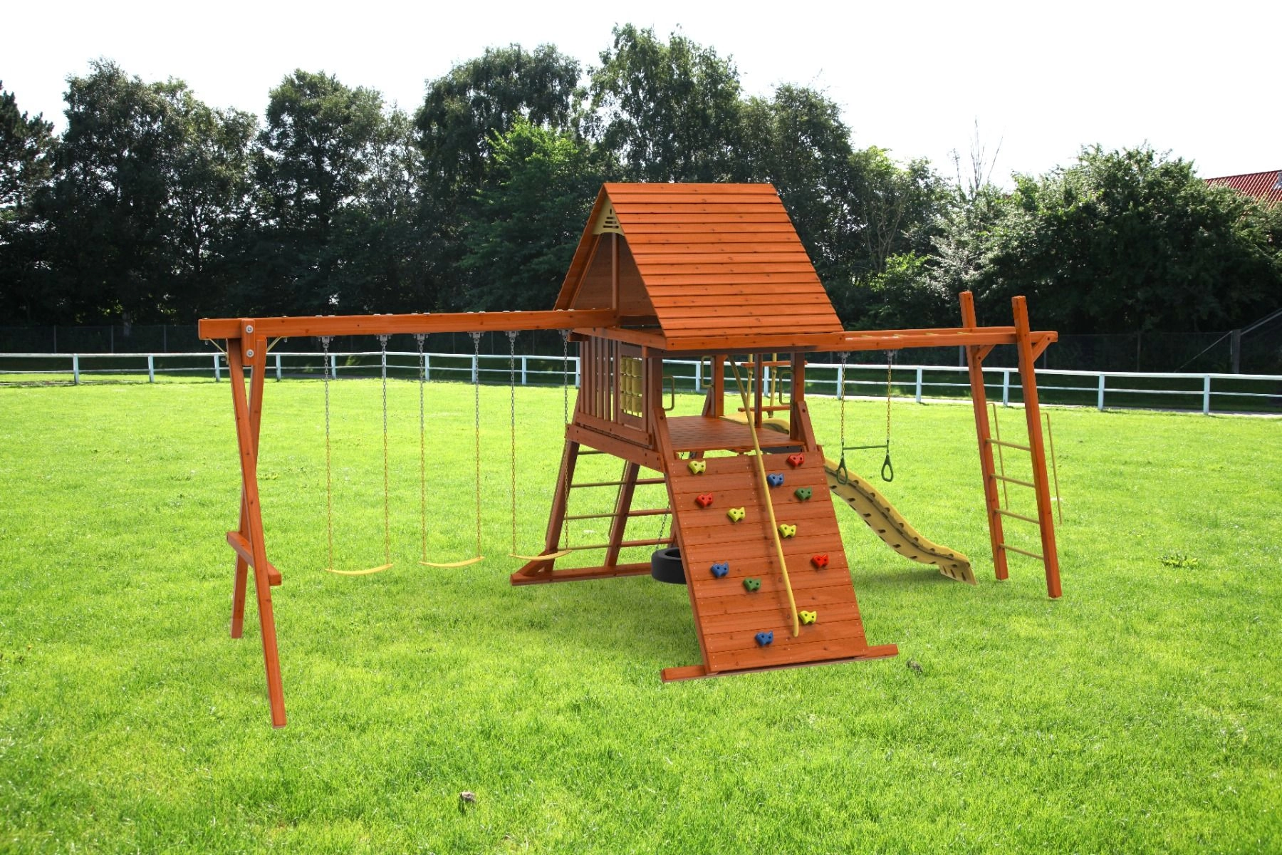 Discovery Den - 3 swings Wave slide