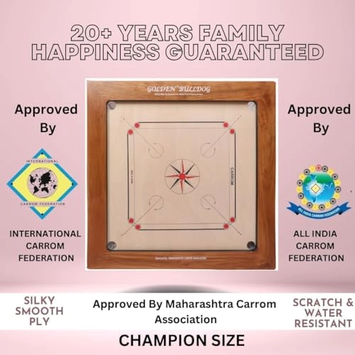 Golden Carrom Board