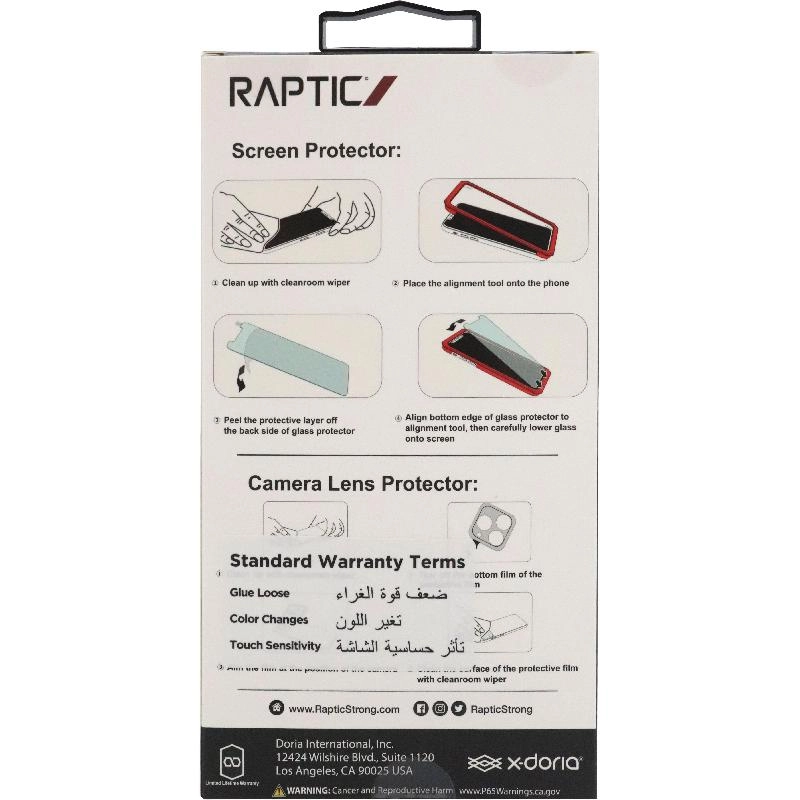 Clear Tempered Glass Screen Protector + Camera Lens Protector for iPhone 14 Pro