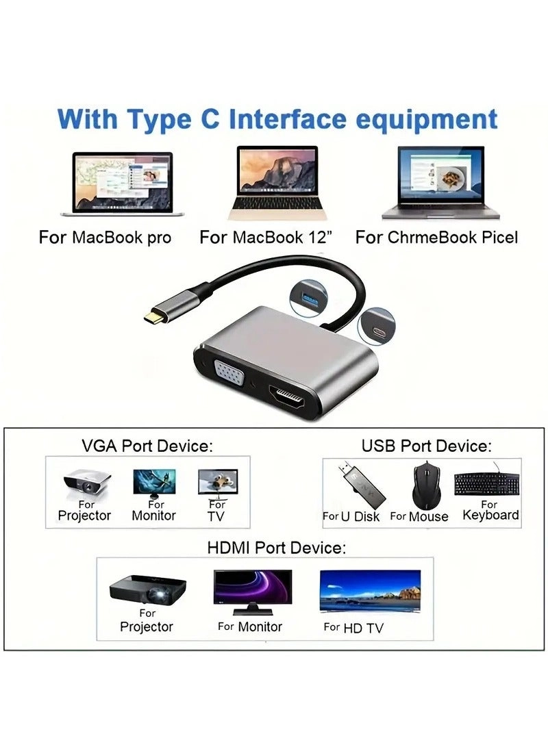 USB C Hub - USB3.0 4K*2K@30Hz