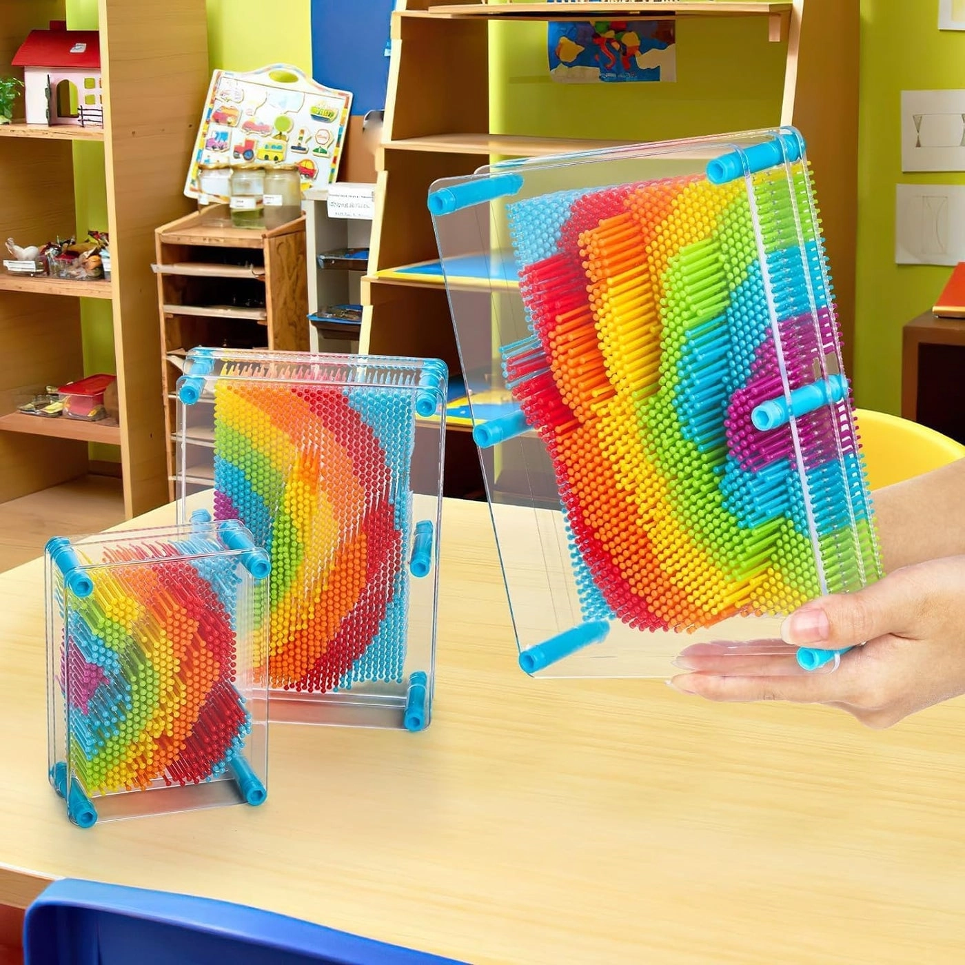 3D Pin Art Toy Rainbow - 3 pieces