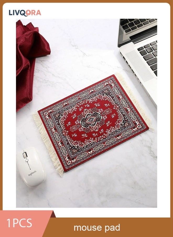 LIVQORA Coffee Art Carpet Ergonomic Mouse Pad