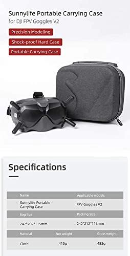 DJI Avata Case - 242*202*115 mm DJI Avata Series Goggles V2 Case