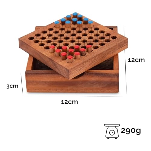 Halma - Travel Mini Wooden Box
