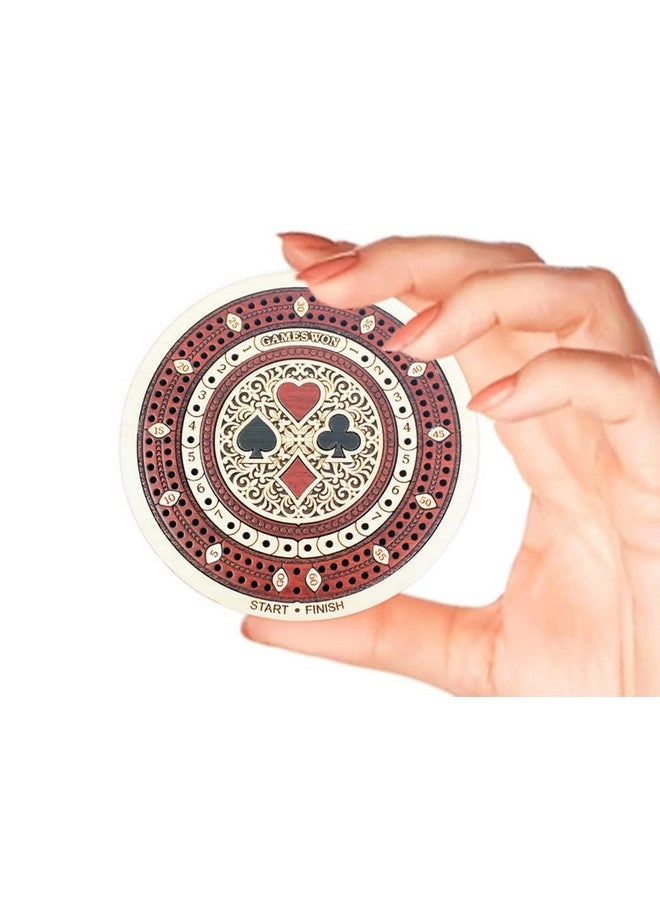 Cribbage Board - 2 Track 60 Points Bloodwood / Maple Wood