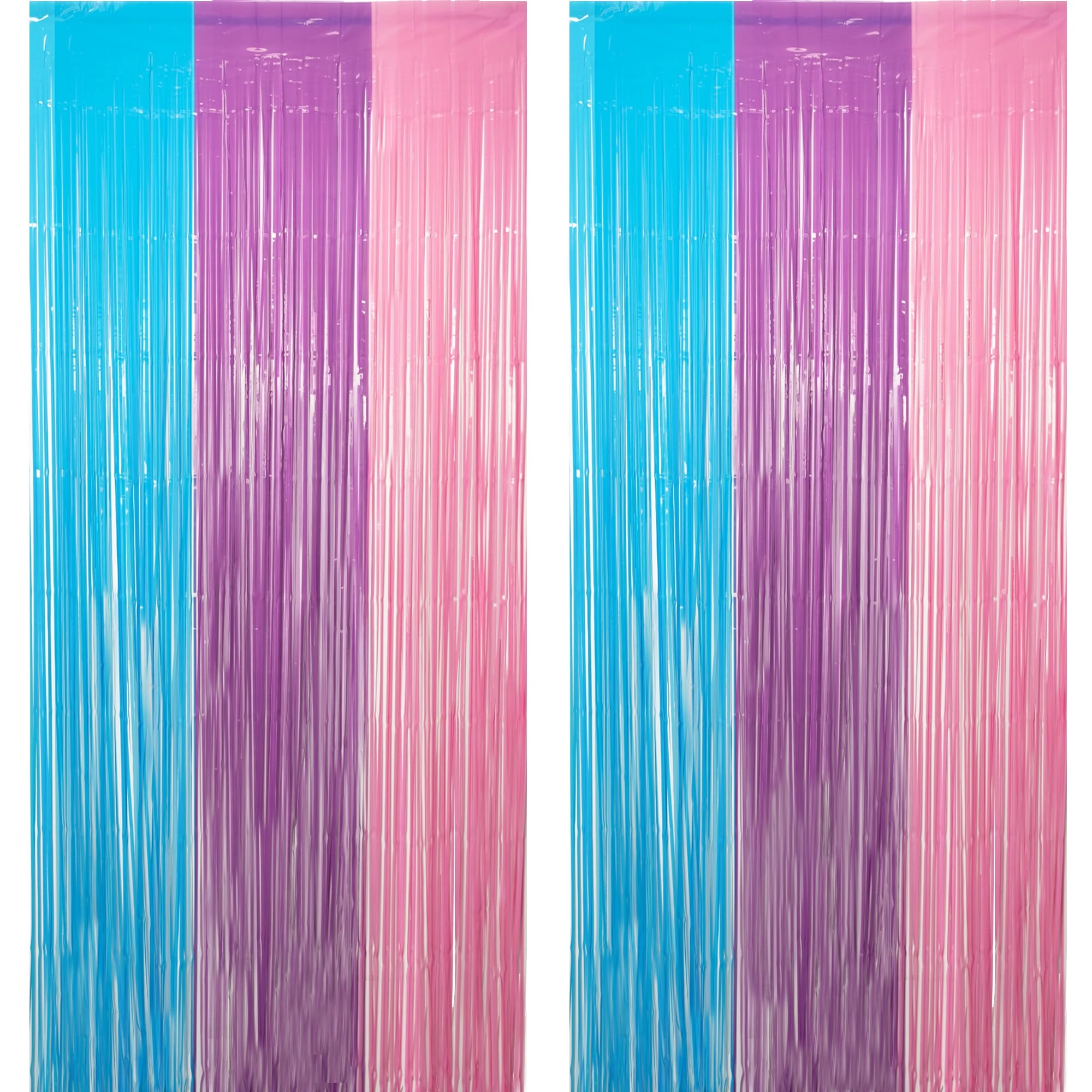 greatril Tinsel Curtain Party Backdrop - Pack of 2 Baby Shower Birthday Christmas Easter Prom