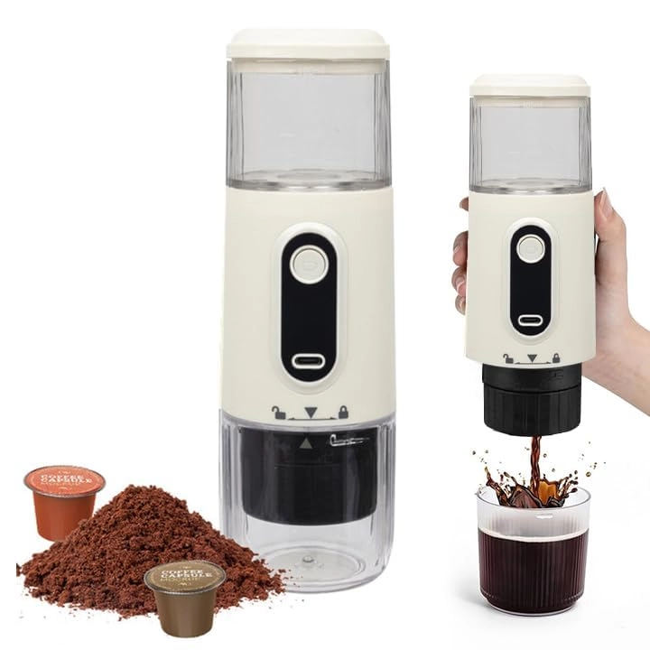 TERRIFI Portable Electric Espresso Machine - 2-IN-1 USB-C LCD Self-Heating
