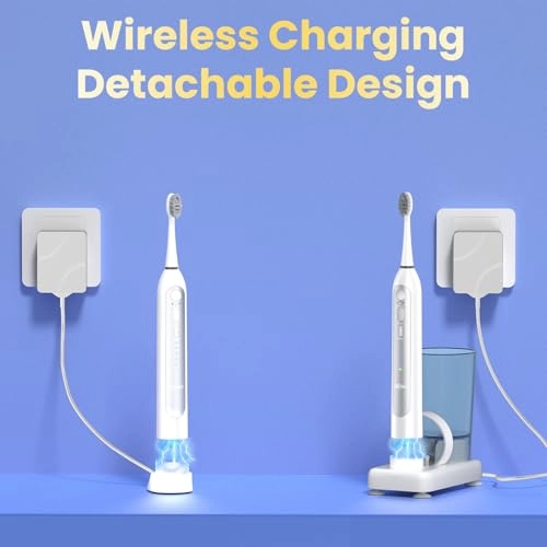 Electric Toothbrush with Water Flosser - 5 Brush Modes 3 Flossing Speeds 500ML Rechargeable