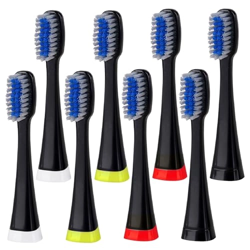 S750 Replacement Brush Heads - 8 Pack Black