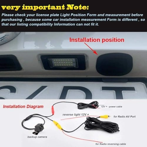 Rear View Camera - Night vision 1280 x 720 pixels