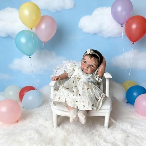 Reborn Baby Doll - 18 Inch Cloth body hand-rooted hair Ages 3+