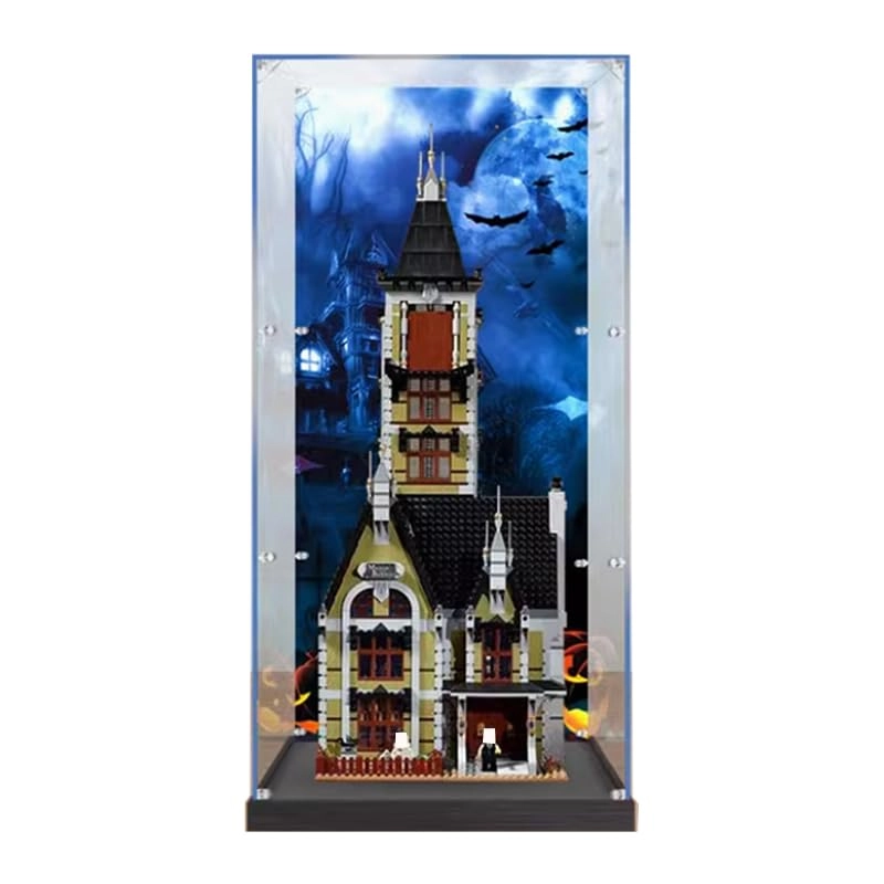 HCAEIOFJ Lego Icons Display Case (10273) - Haunted House