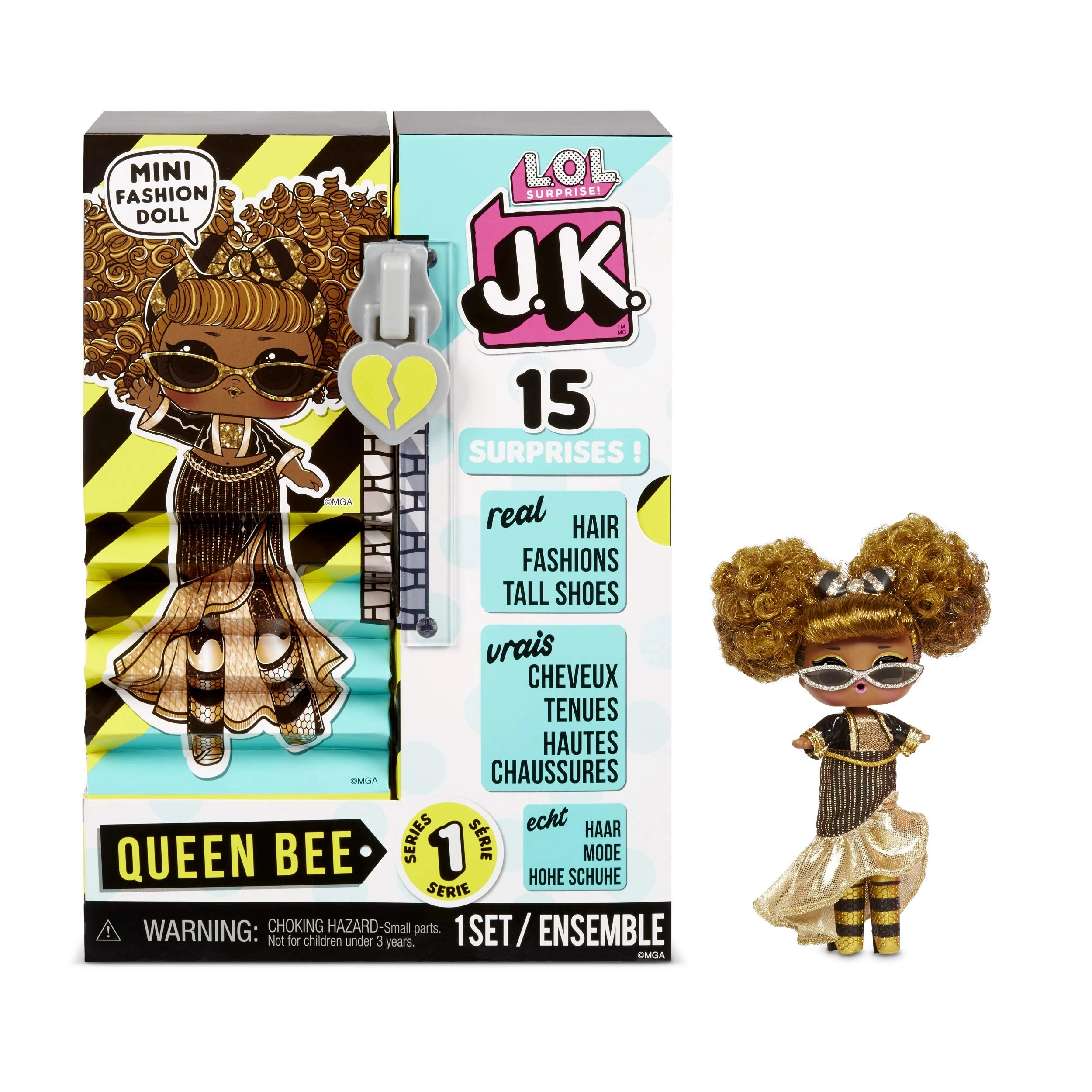 MGA Entertainment Queen Bee Mini fashion doll - 15 Surprises Multicolor