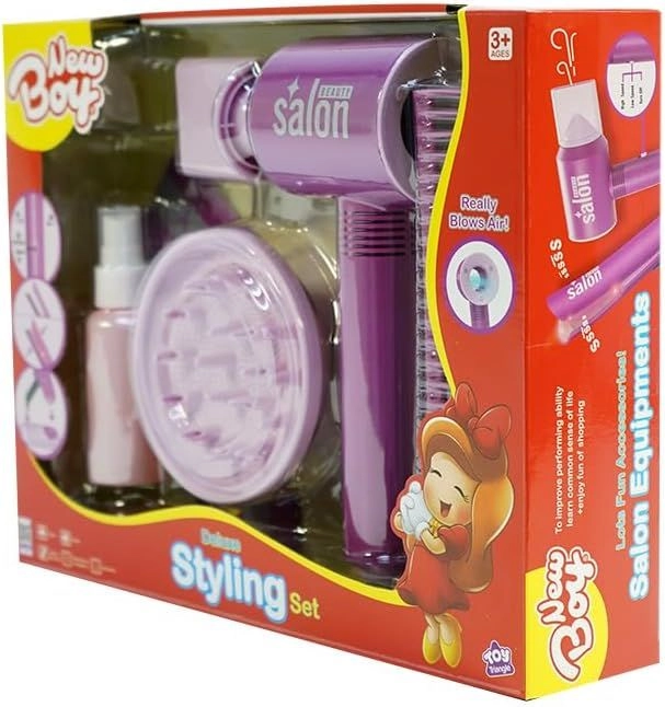 Deluxe Styling Set Hair Blower - Pink 3+