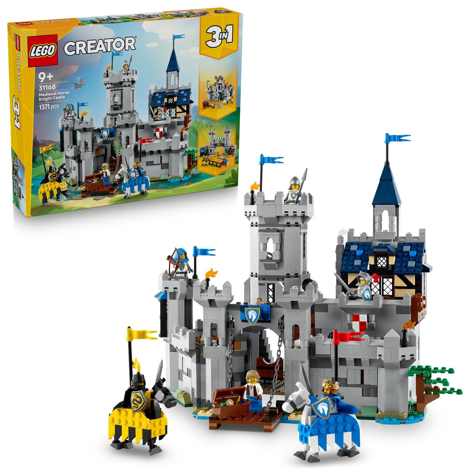 COLOR LAND CHILDRENS TOYS CENTER LLC Creator Medieval Horse Knight Castle (31168) - 3in1 1,371-piece