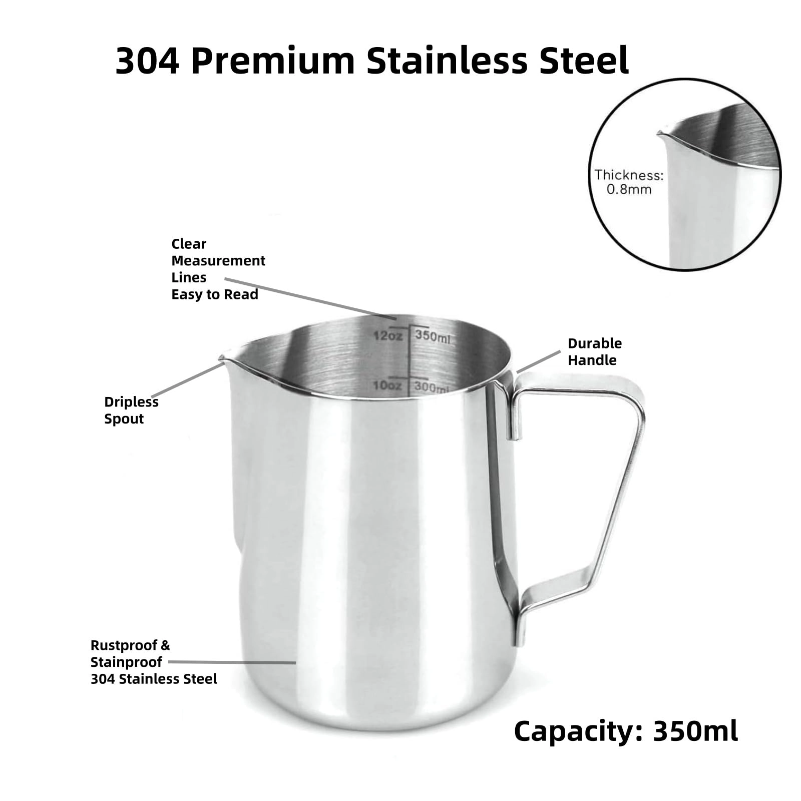 51mm Coffee Tamper + WDT Tool + Stirrer - 13.3cm + Frothing Pitcher - 350ml + Latte Art Pen - 13.5cm + Tamper Mat + Stencils - 16pcs + Dosing Funnel + Coffee Sifter Sprinkler Powder