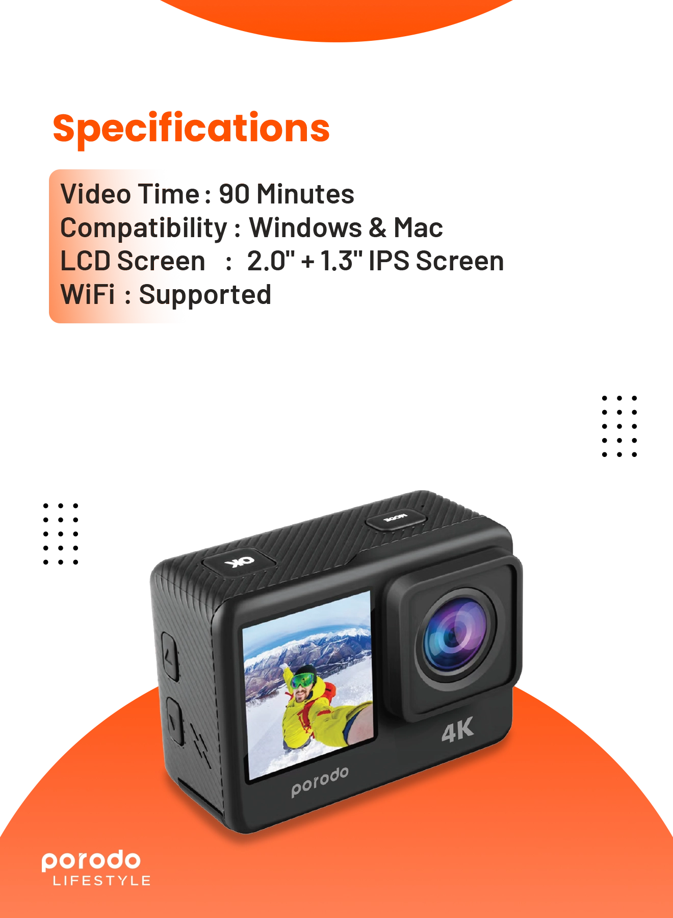 Lifestyle Action Camera - 4K 30FPS