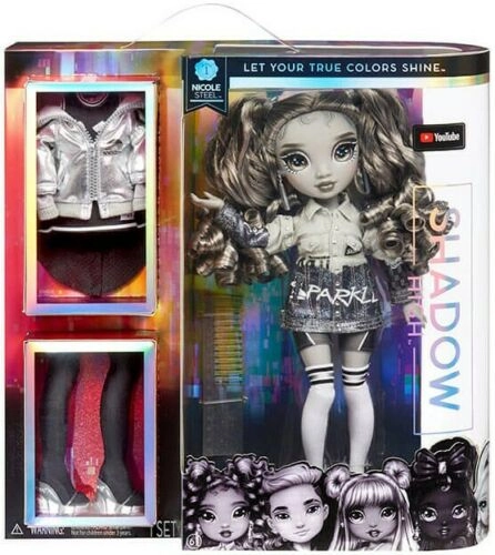 Nicole Steel Fashion Doll - 11 inch Grayscale 2 Titanium Designer Outfits Ages 6+