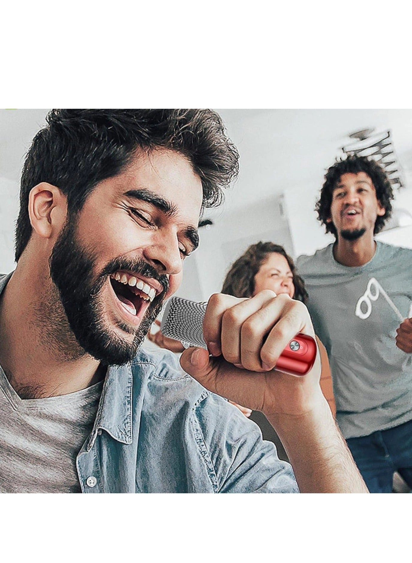 Portable Bluetooth Karaoke Speaker - Rechargeable wireless microphone Type-C charging TF Card support