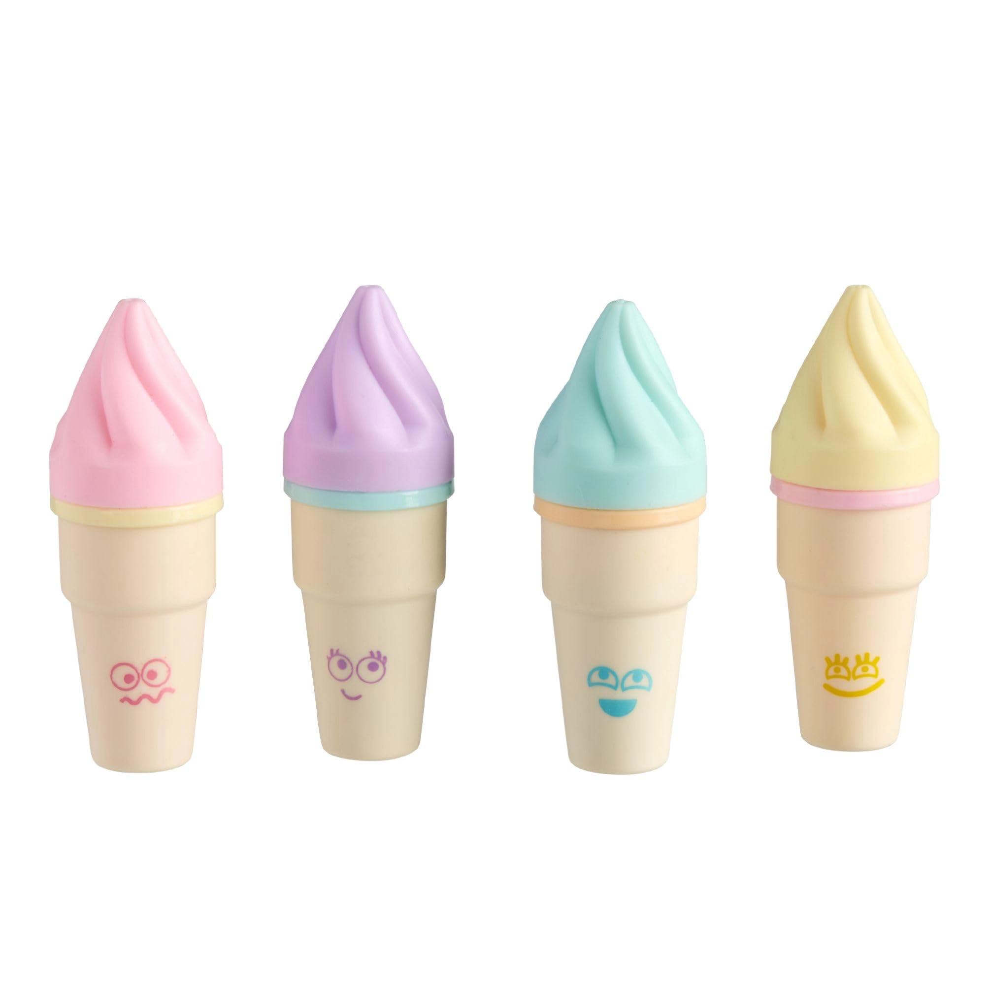 Ice Lolly Shaped Coloured Highlighter Pens - Yellow, Green, Blue, Pink Broad