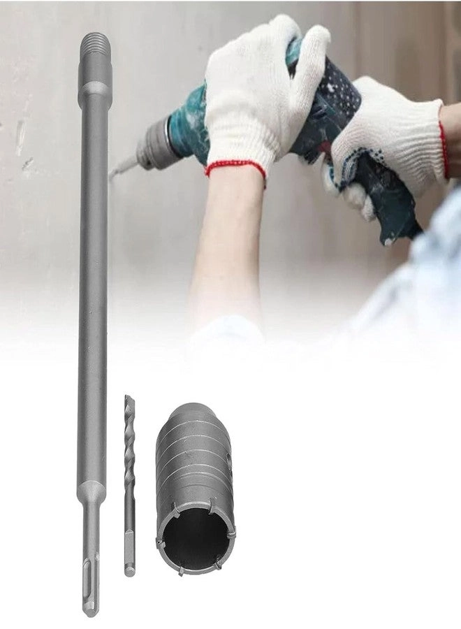 Masonry Hole Saw Cutter + Extension Shank Drill Bit + Wrench - 60mm to 300mm Brick Concrete Cement Stone
