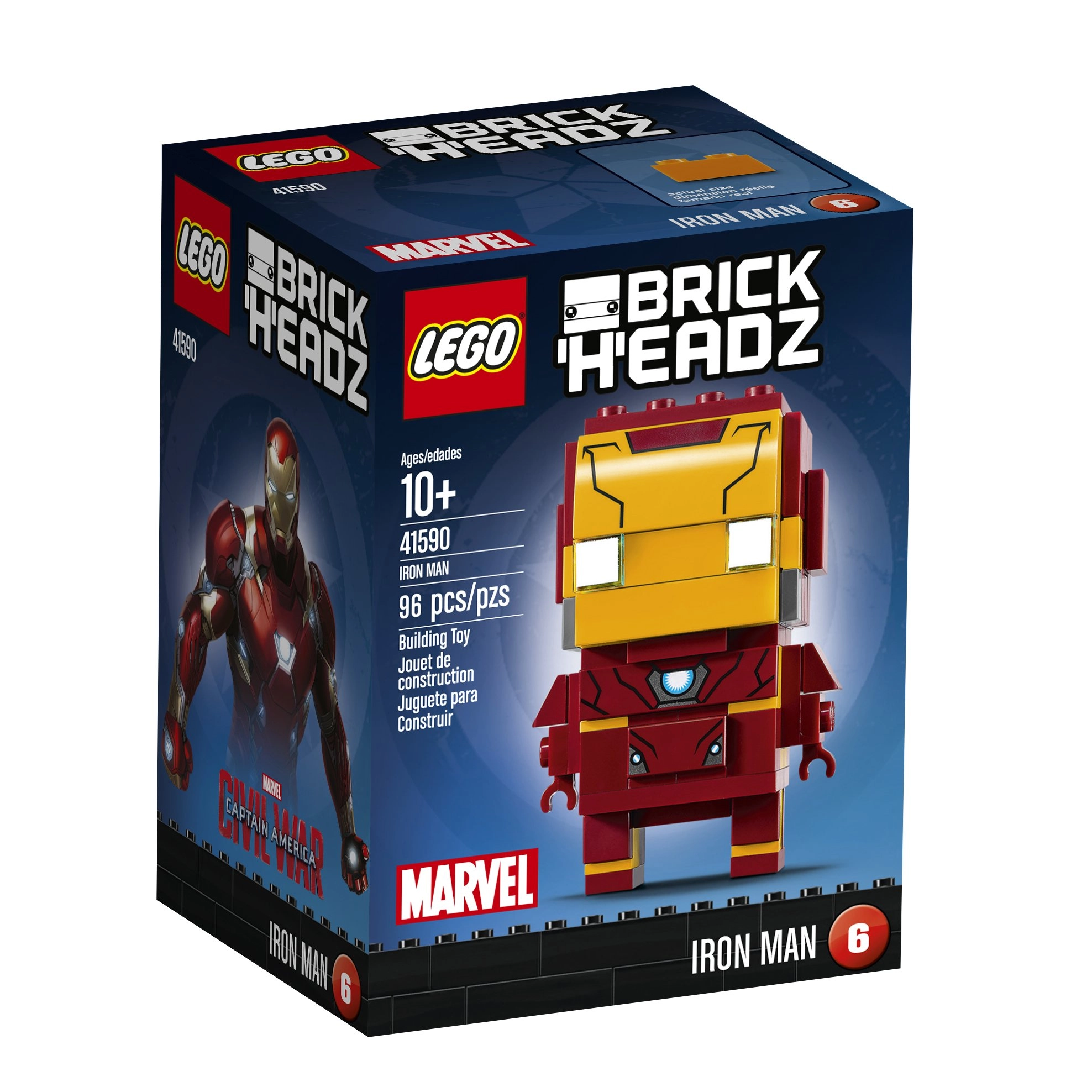 LEGO BrickHeadz Iron Man (41590) - Buildable collector's baseplate