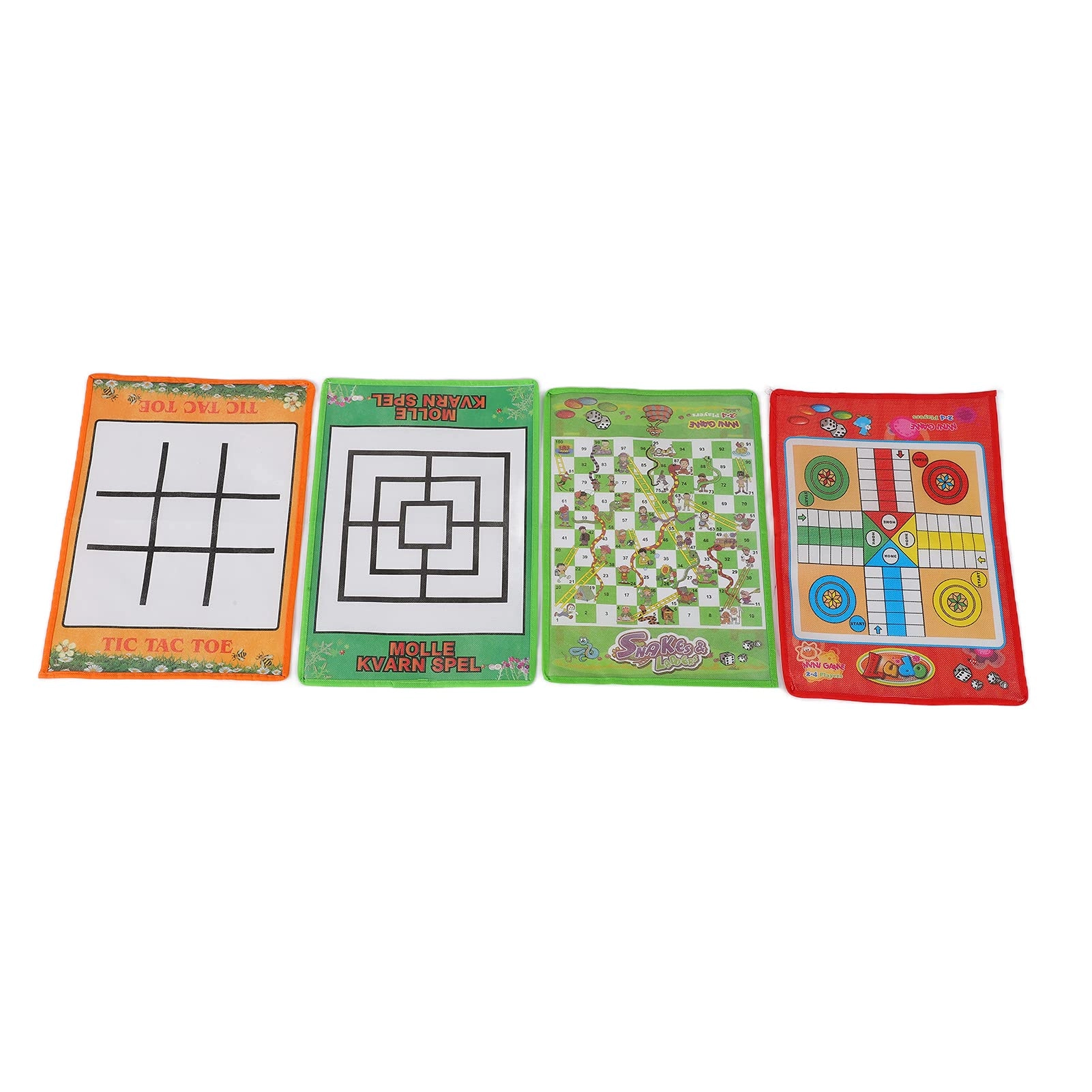 RiToEasysports Snake and Ladder Chess + Ludo Chess + Nine Men's Morris + Naughts and Crosses