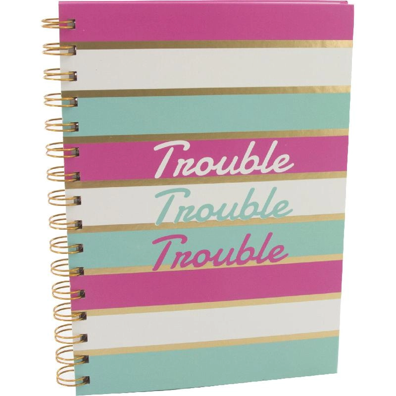 Notebook 19 X 26 cm Spiral - Grid 100 Sheets