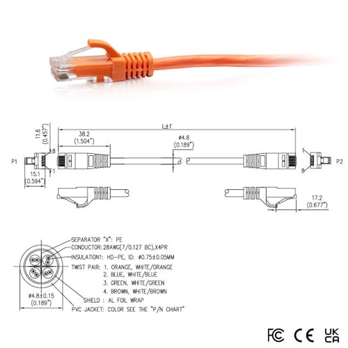 Cat6a Snagless Unshielded (UTP) Slim Ethernet Network Patch Cable - 3m