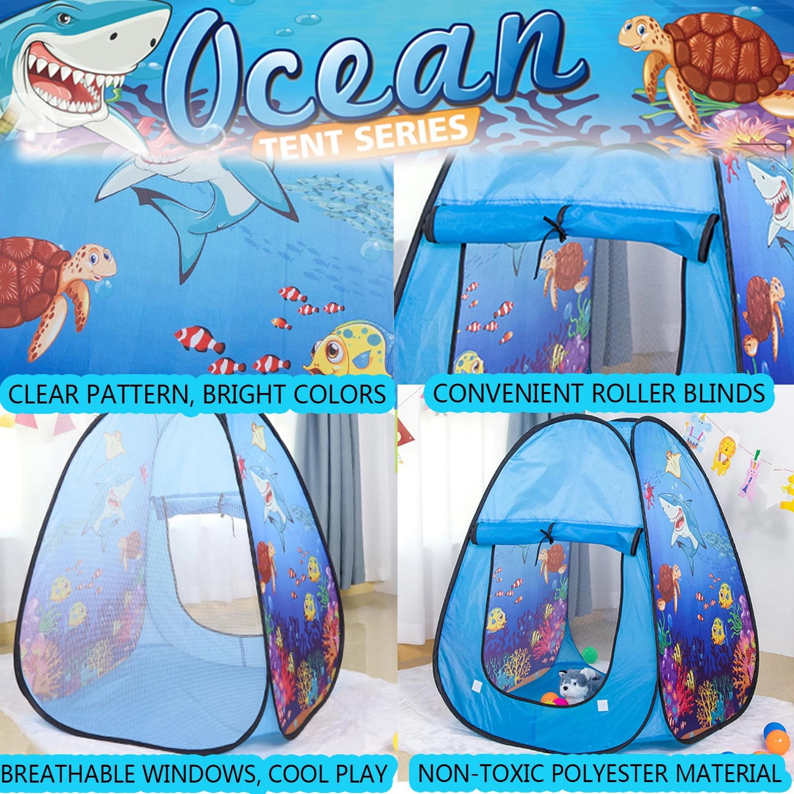 Kids Play Tent - Dinosaur One Size Portable