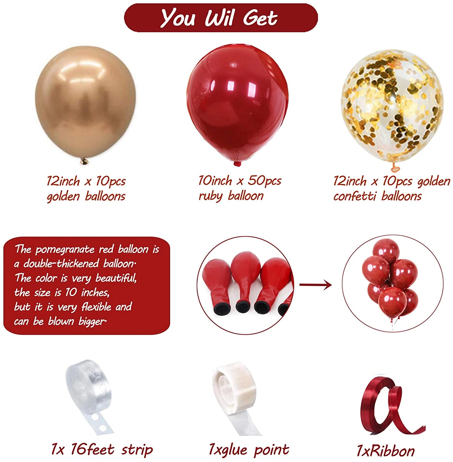 Balloon Garland Kit - 70pcs Birthday