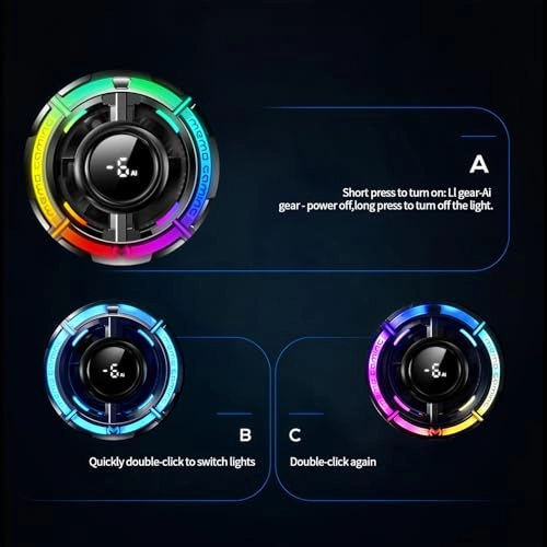 Mag-Safe Phone Cooler - Ultra-Fast Cooling RGB Light