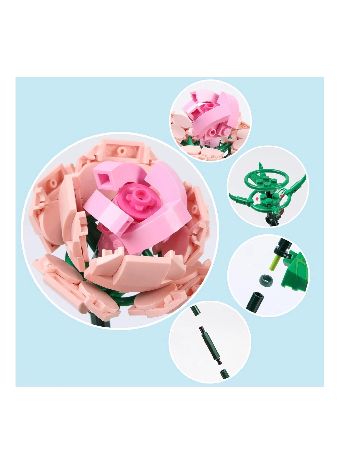 Mini Bricks Flower Bouquet - Flowers 456 pcs